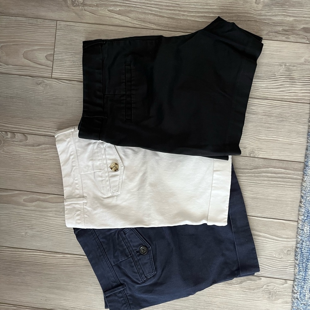 Banana Republic City Chino Shorts - Black, White, & Navy Blue